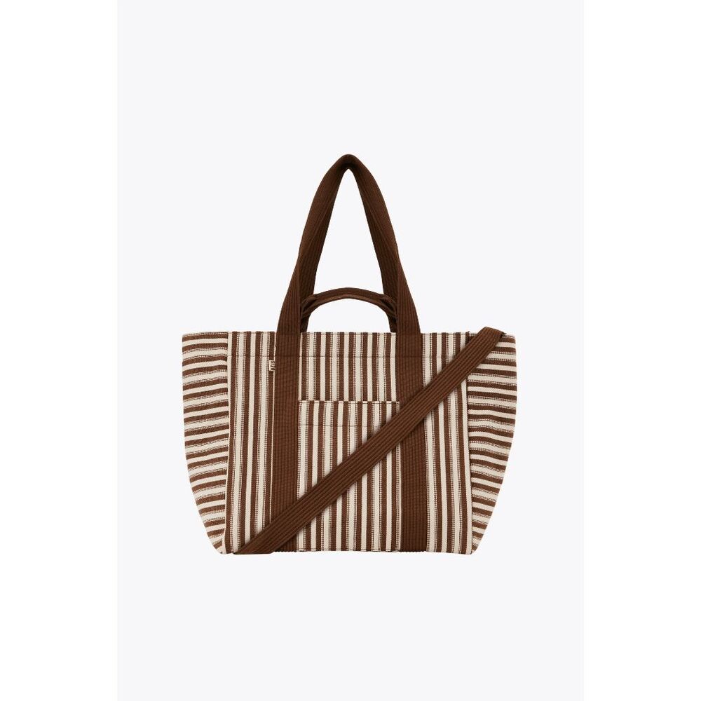 NWT Beis Vacation Tote Beach Bag in Maple Stripe